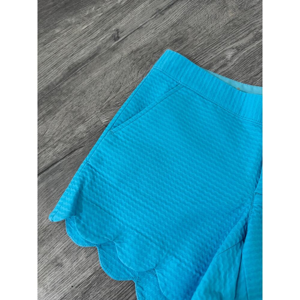 Lilly Pulitzer The Buttercup Short Turquoise Textured Print Size 00 - Picture 3 of 6